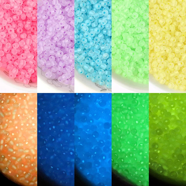 100Pcs 6x8mm UV Reactive Beads DIY Bracelet Necklace Jewelry Accessories  Color Changing Luminous Acrylic Beads Glow In The Dark - AliExpress