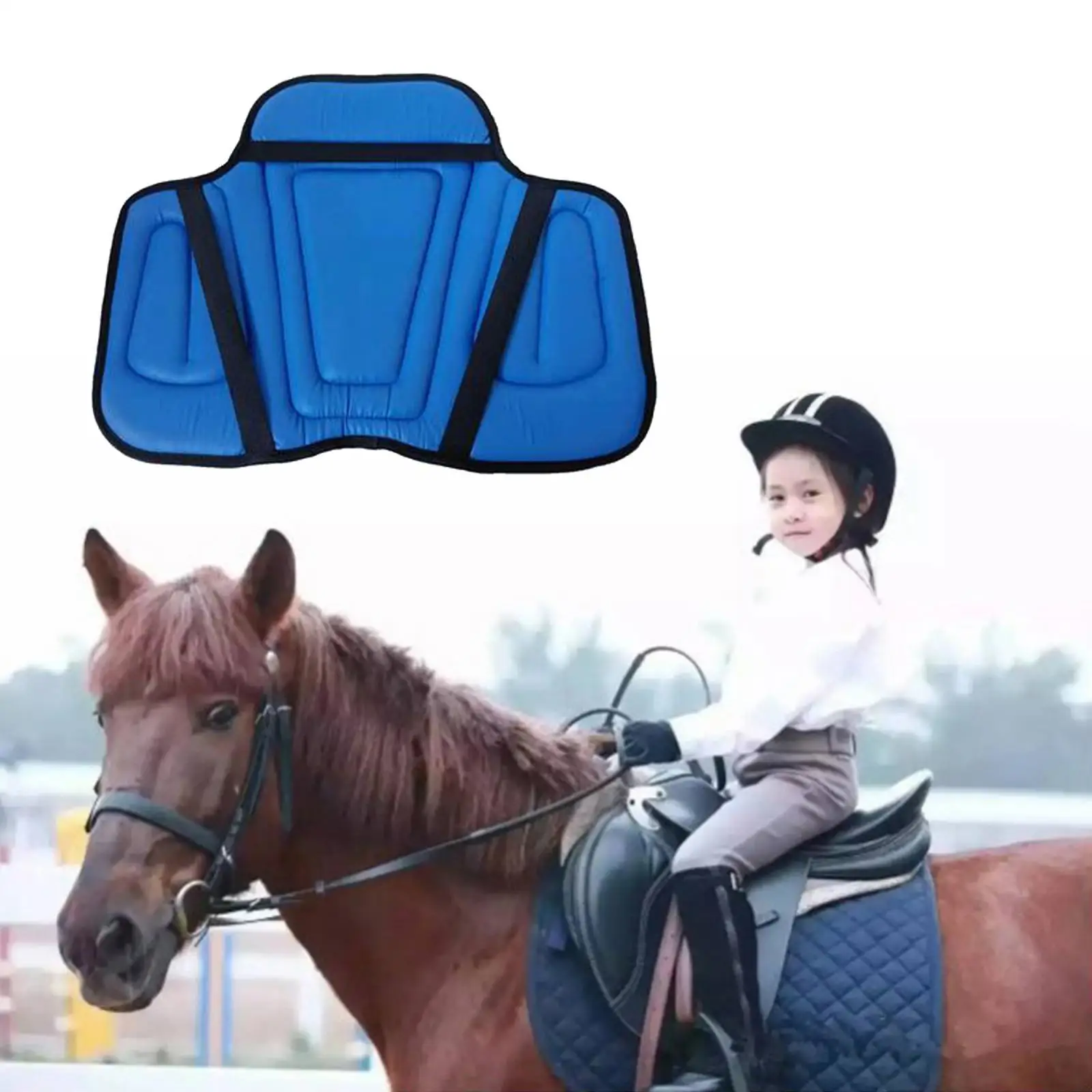 Leather Horse Riding Seat Shock Absorbing Memory Foam Saddle Cushion for Outdoor Equestrian Riding Horse Equipment Accessories