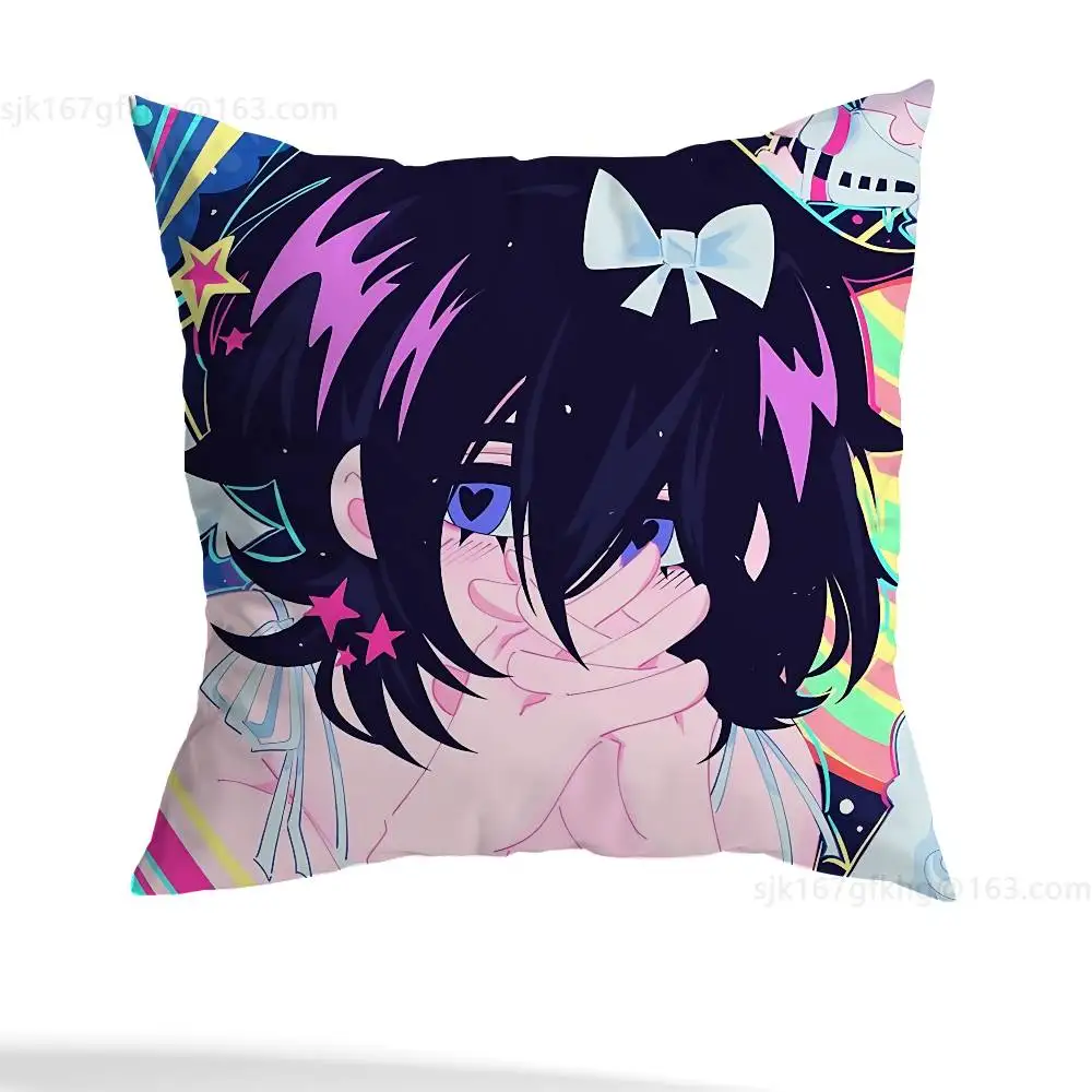 Anime Alien Bühne Kissen Fall Platz Doppelseitige Druck Kurze Plüsch Sofa Kissen Abdeckung Schlafzimmer Nacht Kissen – Detail 3
