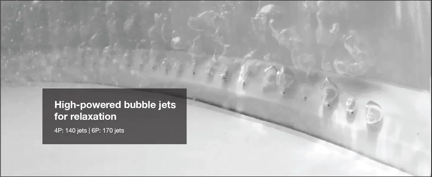 High-powered bubble jets for relaxation
