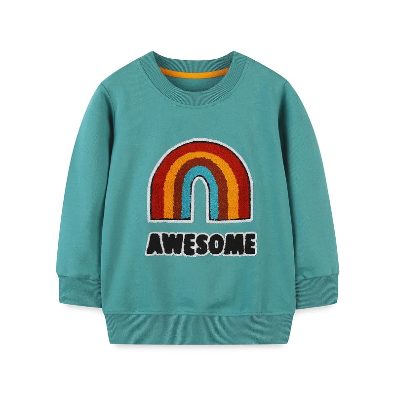 

Jumping Meters New Arrival Boys Girls Sweatshirts Long Sleeve Baby Cotton Clothes Autumn Spring Children's Hoodies Tops