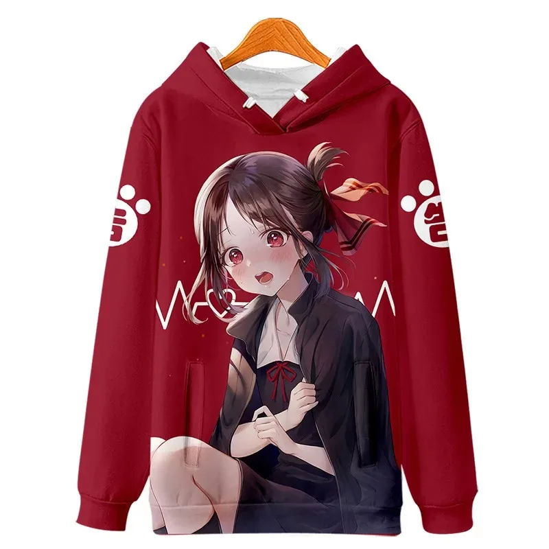 Kaguya-sama love is war 3d printing hoodies for men and women, hip hop style, anime fans, cosplay clothes, fashion