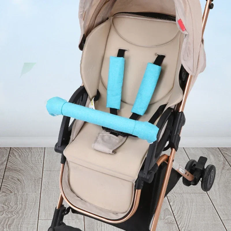 Cotton Gauze Baby Stroller Safety Guardrail and Armrest Protector
