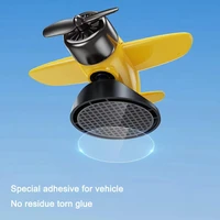 Ornement de tableau de bord de voiture en forme d'avion rotatif à énergie solaire 360° °   Ornements d'avion décoratifs à rotation automatique pour la décoration intérieure de voiture 4