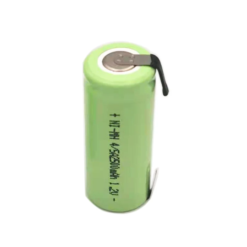 5pcs 1.2V 2500mAh Rechargeable 4/5A NI-MH battery 17430 4/5 A With Welding Tabs For Braun Oral-B Electric Toothbrush 17*43mm
