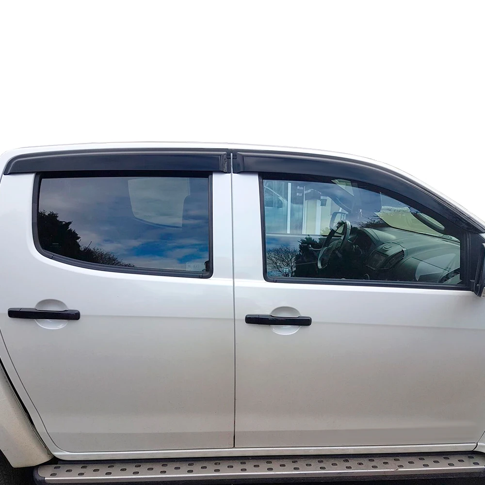 4pcs /Set Sun Rain Guard Window Visor Weathershield FOR ISUZU DMAX 2012- Window Deflector Double Cabin Car Sun Rain Guard