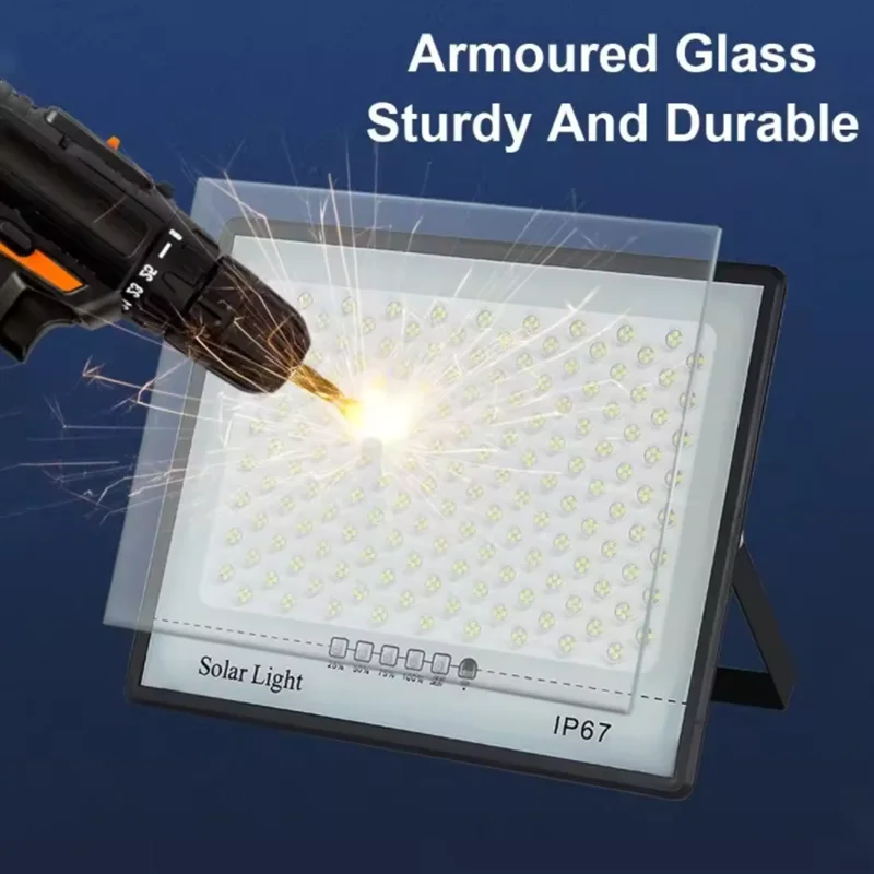 Super bright solar light LED solar floodlight 100w 200w 300w 400w IP67 high waterproof outdoor floodlight LED courtyard light 5