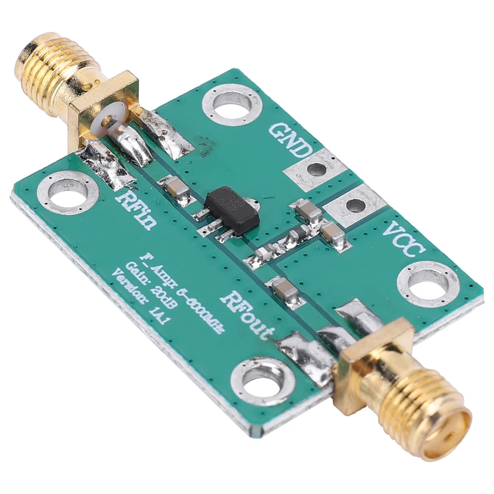 HMC580 LNA 모듈 DC 3.3-5.5V 1-1000MHz RF 광대역 증폭기 이득 20dB 단파 FM 라디오용 무선 주파수 증폭기 모듈