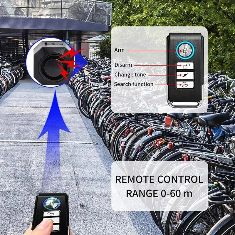 Bicycle Alarm Lock Anti-Theft with Remote Control Security Lock Accessories  Wbb16732 - China Bike Alarm, Anti-Theft Alarm