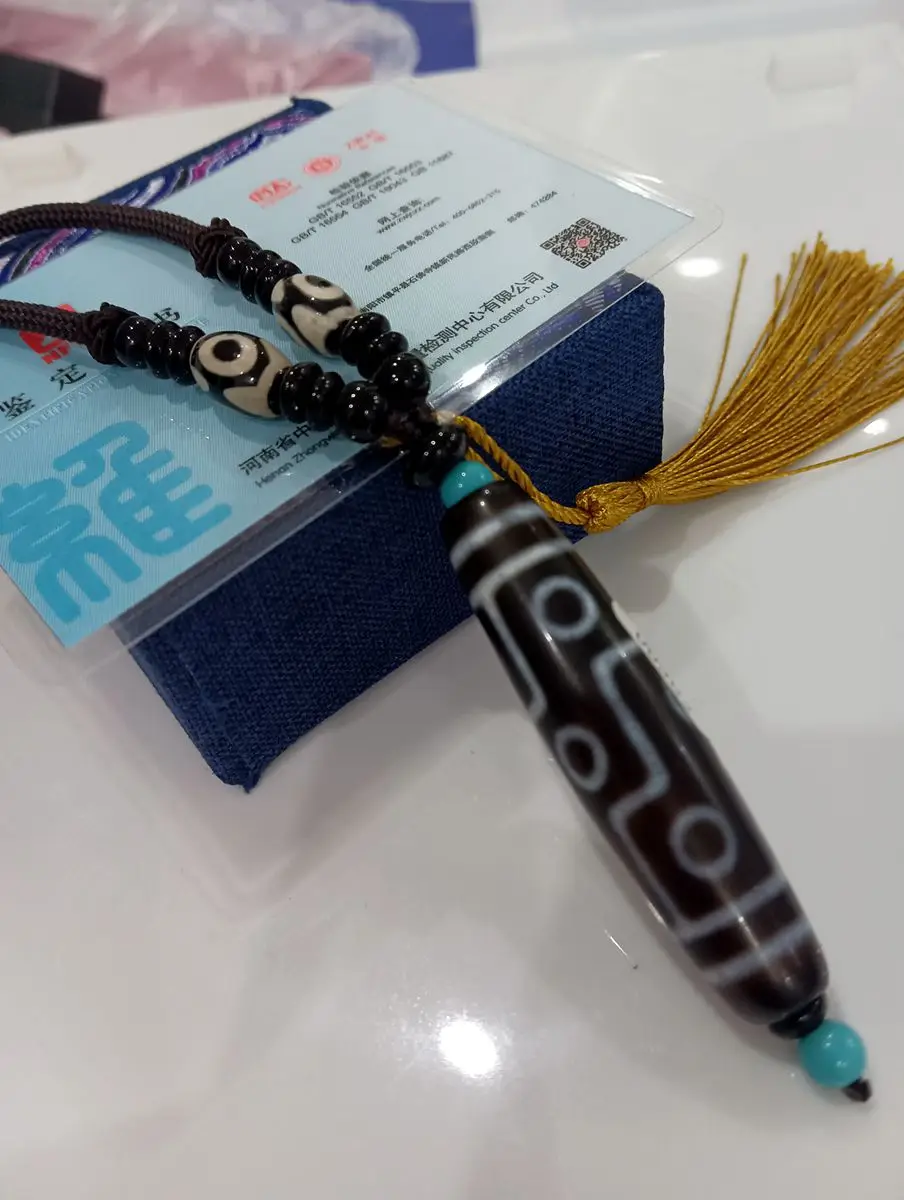 

Превосходный Тибетский подвесной талисман, 9 глаз, халцедон, улучшение энергии, подвеска с сертификатом