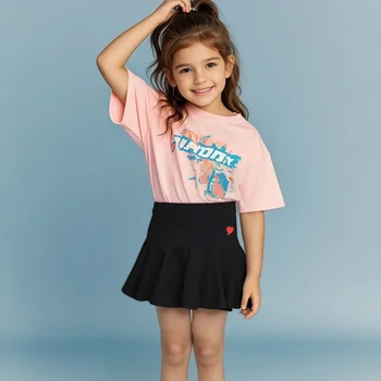 Girls Heart Skirt Shorts 2