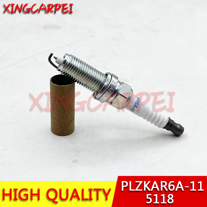 Laeser Platinum Spark Plugs 4pcs For Nissan Qashqai NV200 March X-Trail Micra Tiida PLZKAR6A-11 5118 PLZKAR6A11 5118 22401-CK81B spark plug