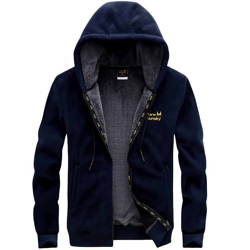 thumbnail image 1 of Jersey polar con resistencia al frío para exteriores en ambos lados, cárdigan grueso y de lana para hombre, chaquetas, 1 of 5