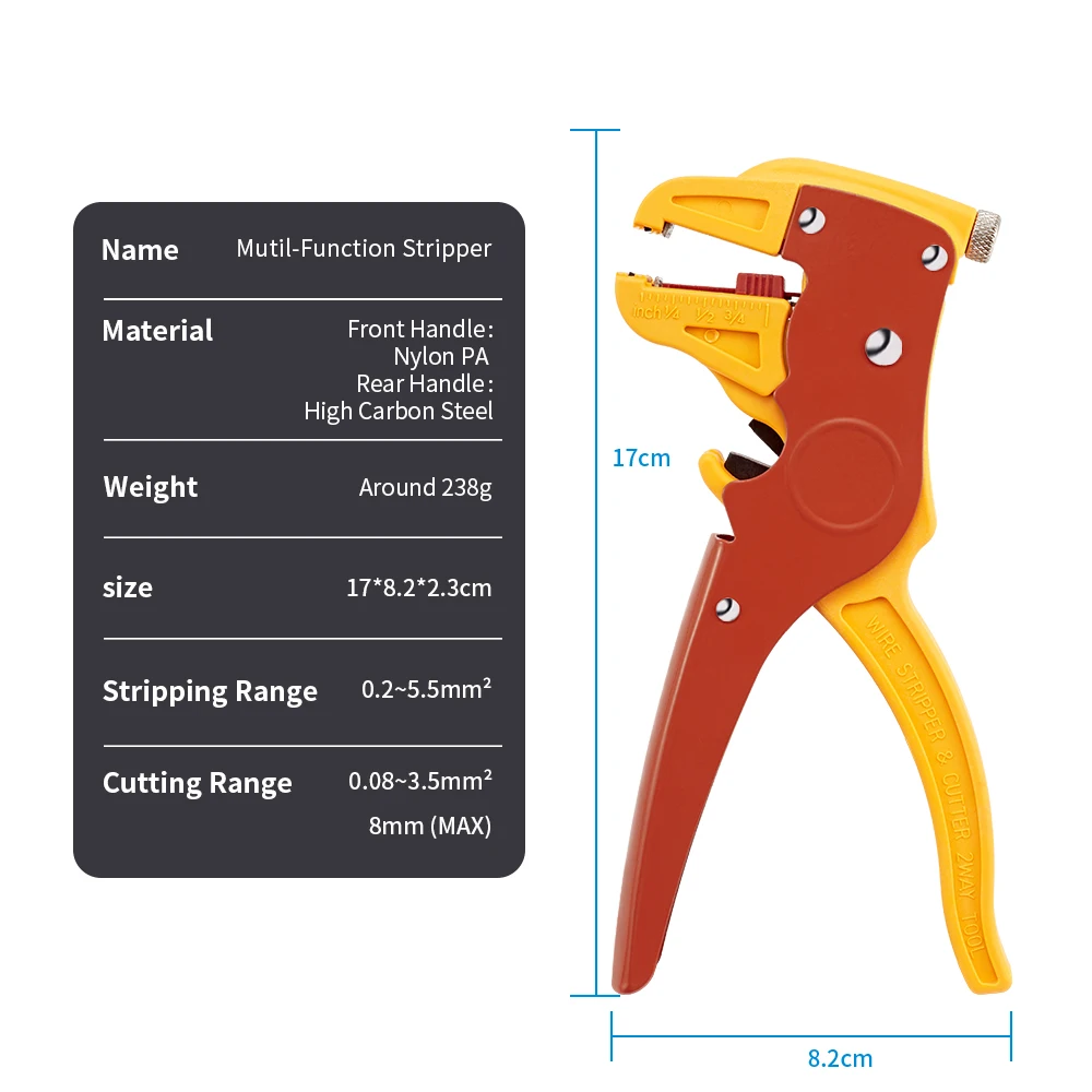 Reset Spring Cable Crimper Convenient Cutters Practical Tool Carbon Steel Portable Multifunctional Duckbill Wire Strippers
