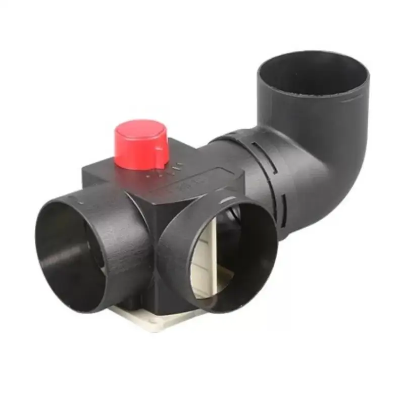 1Pcs T 분기형 스플리터 파이프 조이너 커넥터 90mm  75mm 밸브 플랩 조정 가능한 에어 히터 벤트 덕트 (자동차 트럭용)
