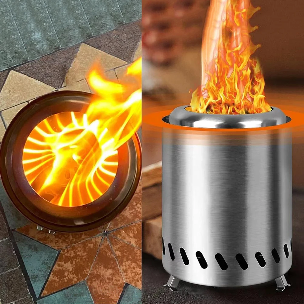 Smokeless Tabletop Fire Pit Stainless Steel Portable Mini Stove Mini Fire Pit Wood Burning Or Pellet Fueled Portable Bonfire