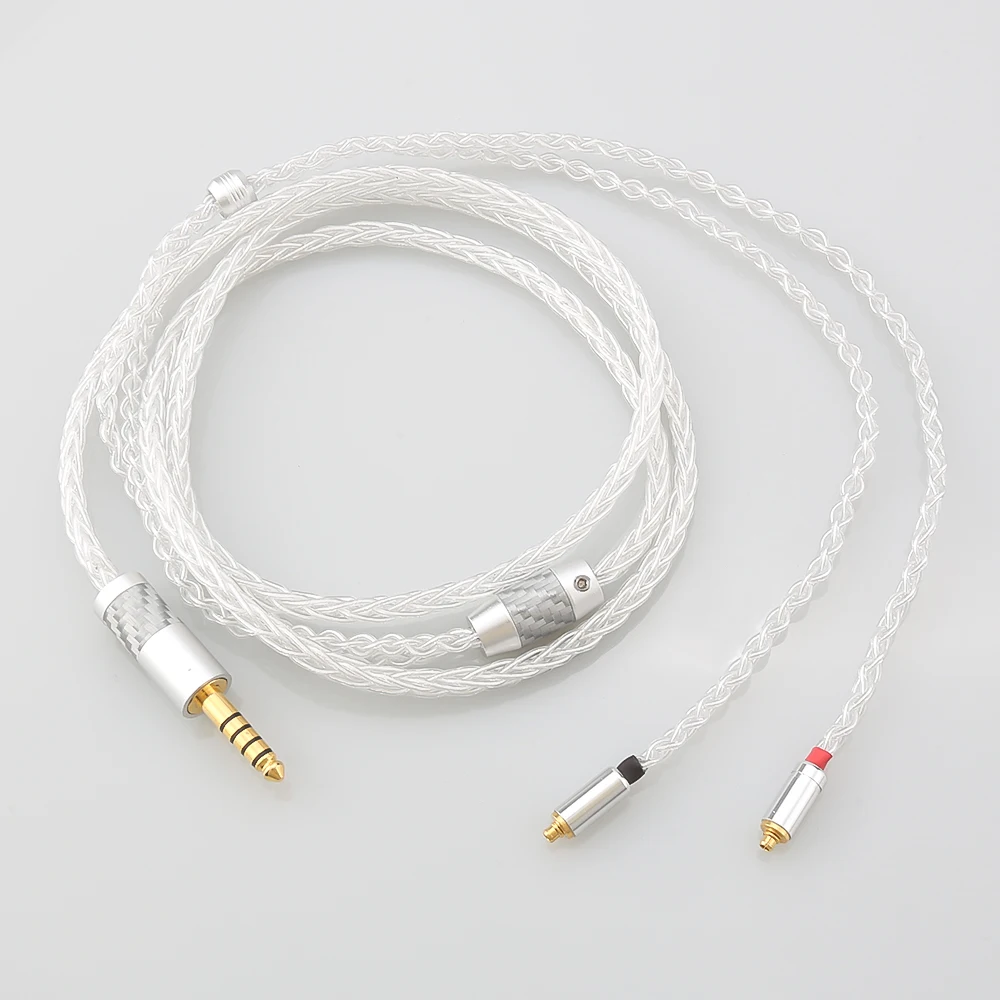 

HIFI 2.5mm 3.5mm 4.4mm XLR 4pin Balanced 8 cores 99.99% Pure Silver Earphone Headphone upgraded Cable For MMCX AKG N5005 N40 N30