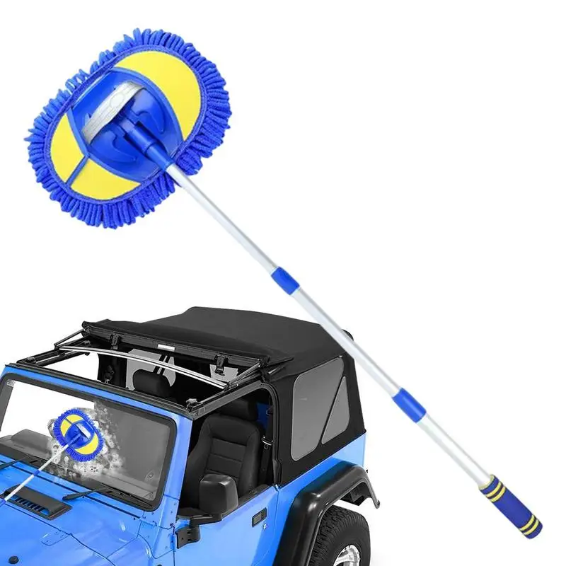 

Microfiber Detailing Car Wash Brush Soft Duster Kit With Extendable Handle Multipurpose Dust Mop For Trucks Interior Styling