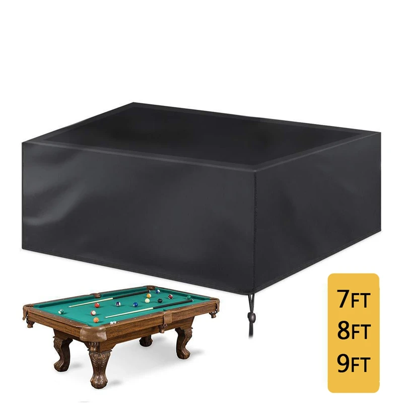7/8/9FT Billardtisch Abdeckung Möbel Tisch Abdeckung Snooker Liefert Mit Kordelzug Billardtisch Staub Schutz Oxford Tuch – Detail 14