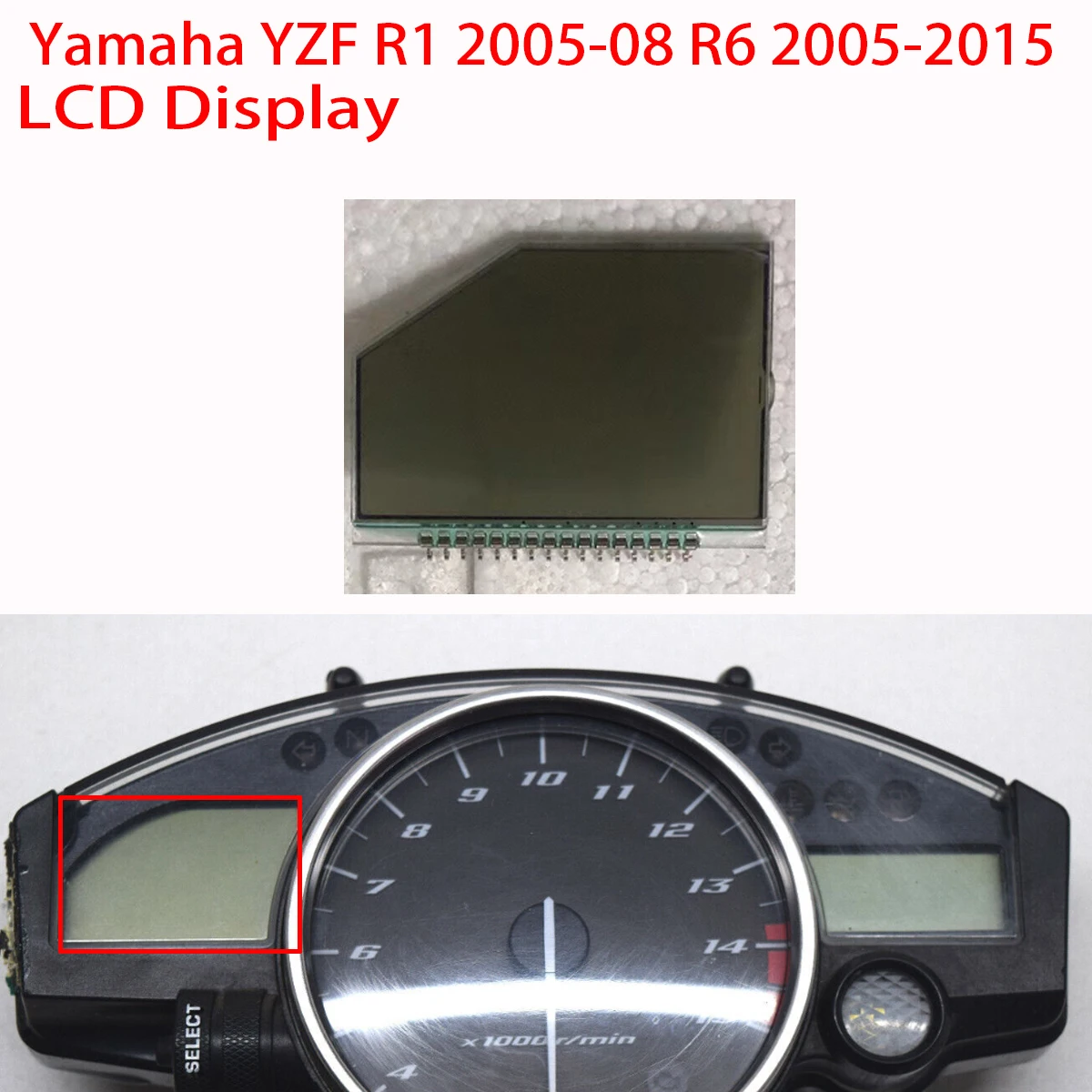 Display Lcd para Yamaha Yzf r1 200508 r6 20052023 Velocímetro Instrumento Reparação de Tela Lcd Novo