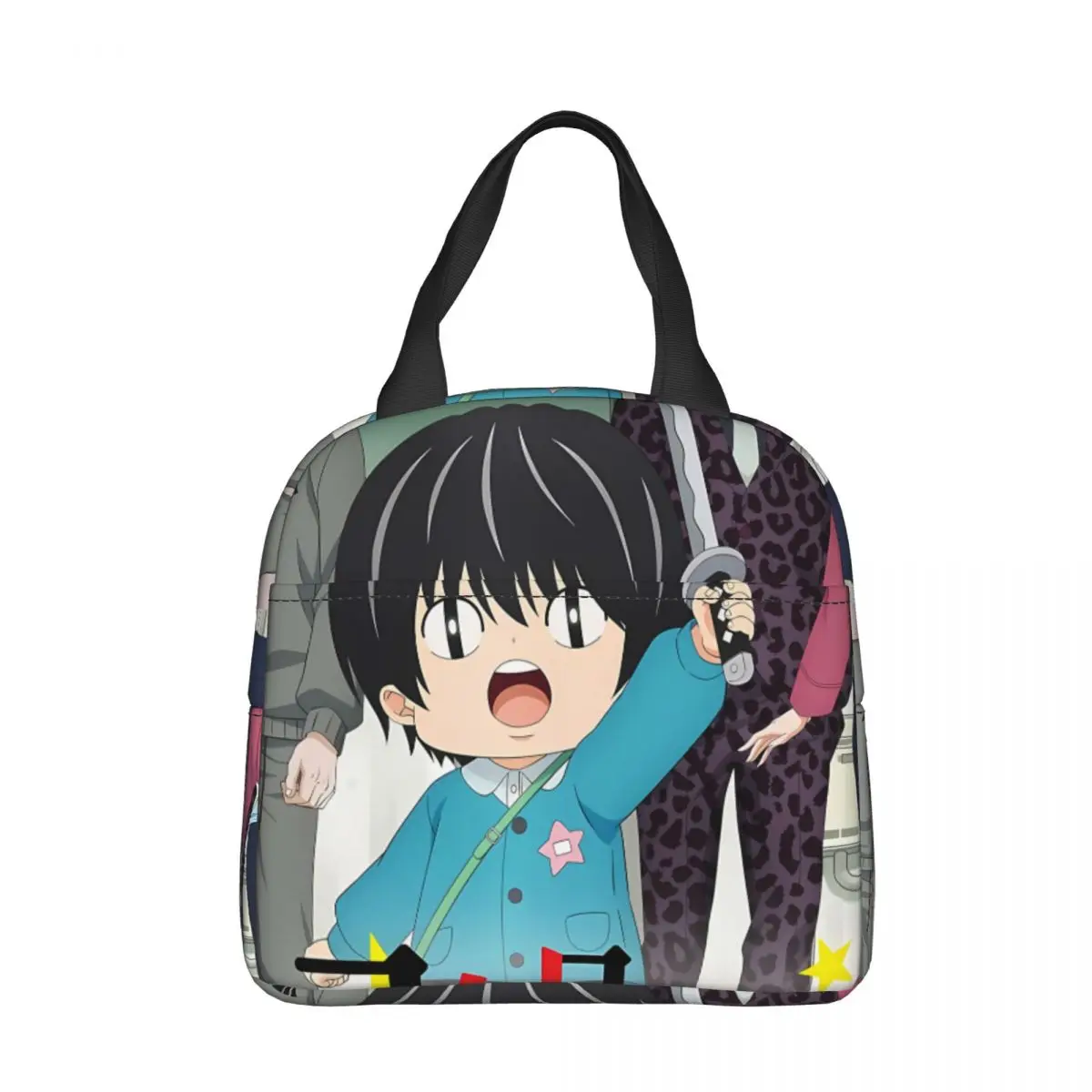 

Manga Insulated lunch bag Anime Kotaro Lives Alone Women Kids Cooler Bag Thermal Portable Lunch Box Ice Pack Tote