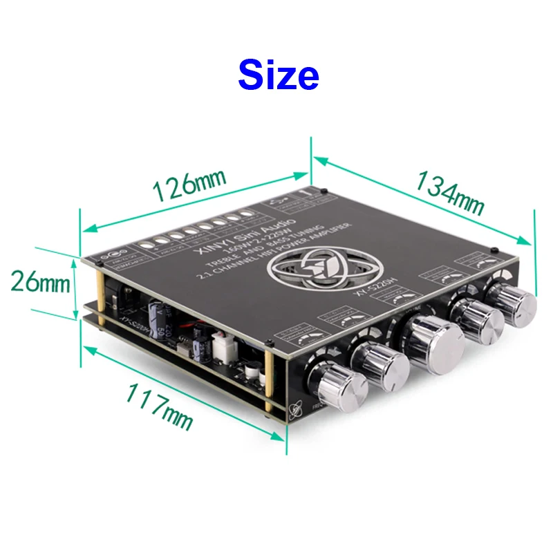 2*220W+350W TPA3251 Bluetooth Power Amplifier Board 2.1 Ch Class D USB Sound Card Subwoofer Theater Audio Stereo Equalizer Amp amplifier speaker