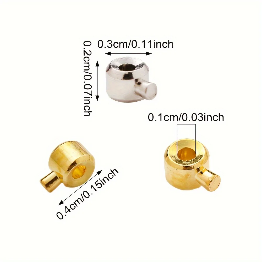 Copper Positioning Buckles Clasps with Bead Caps - DIY Necklace & Bracelet Connectors, Jewelry Closure Accessories