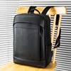 High Quality Genuine Leather Men's Backpack Large Capacity Laptop Bag School Backpack Male Shoulder Bag Leather Travel Backpacks 4