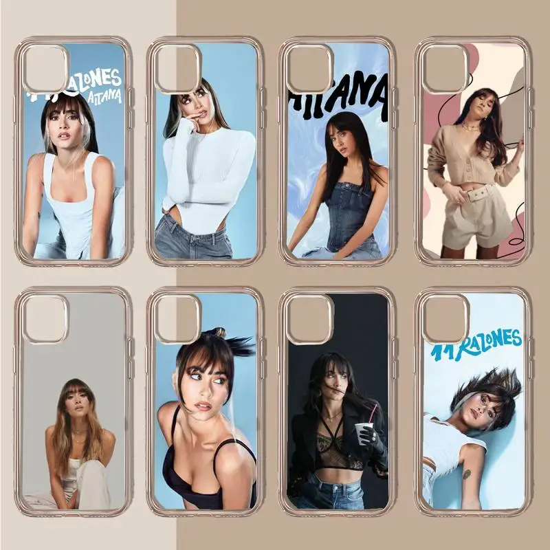 Aitana Singer Portrait Phone Case Trasparente Soft Per Iphone 11 13 12 14 15 Pro Max Mini Plus