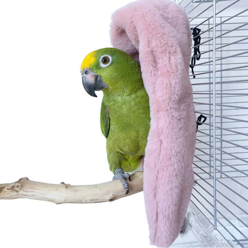 Winter Warm Bird Shawl Nest Corner Parrot Blanket Pet Small Animal Hanging Tent Cage Decoration For Parakeet Lovebird Cockatiel bird cage accessories bird nest