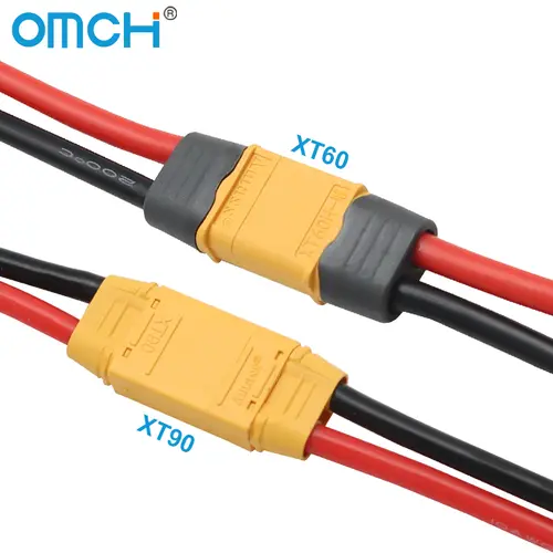 OMCH XT60 12/14AWG XT90 10AWG Male Female Plug Battery Connector With Silicone Wire Cable For RC Airplane Lipo Battery Drone Car - Image 3