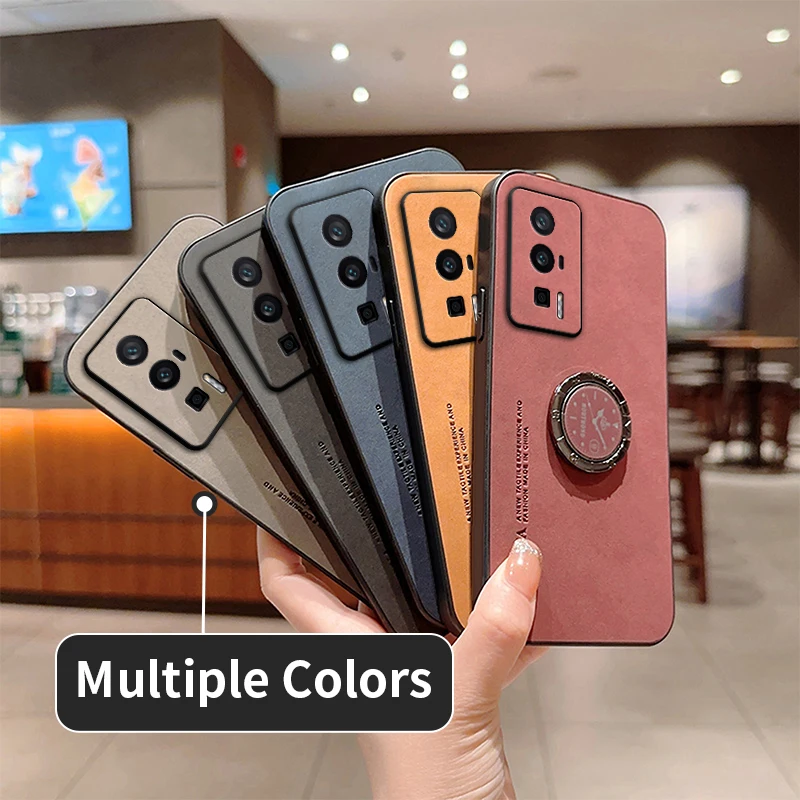 K 40 60 Leather Ring Holder Case For Xiaomi K30 K50 K60 K40 Pro Ultra Retro Back Cover Redmi 9A 9 9c 10C 12c 10A A1 Plus_voghion.com