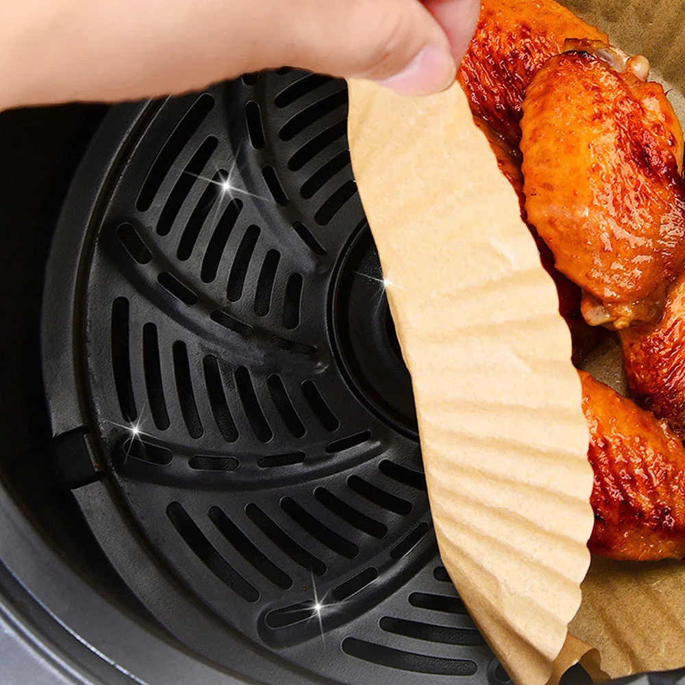 Description Picture 4 of item50pcs Air Fryer Paper Disposable Baking Pastry Piece Cutter Baking Air Fryer Accessories Supplies Home Kitchenware G