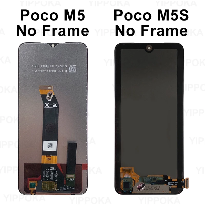 LCD Display Screen For Xiaomi Poco M5 LCD M4 5G Display Touch Screen For Xiaomi Poco M5S LCD 22041219PG Digitizer Assembly 22071219CG Replacement
