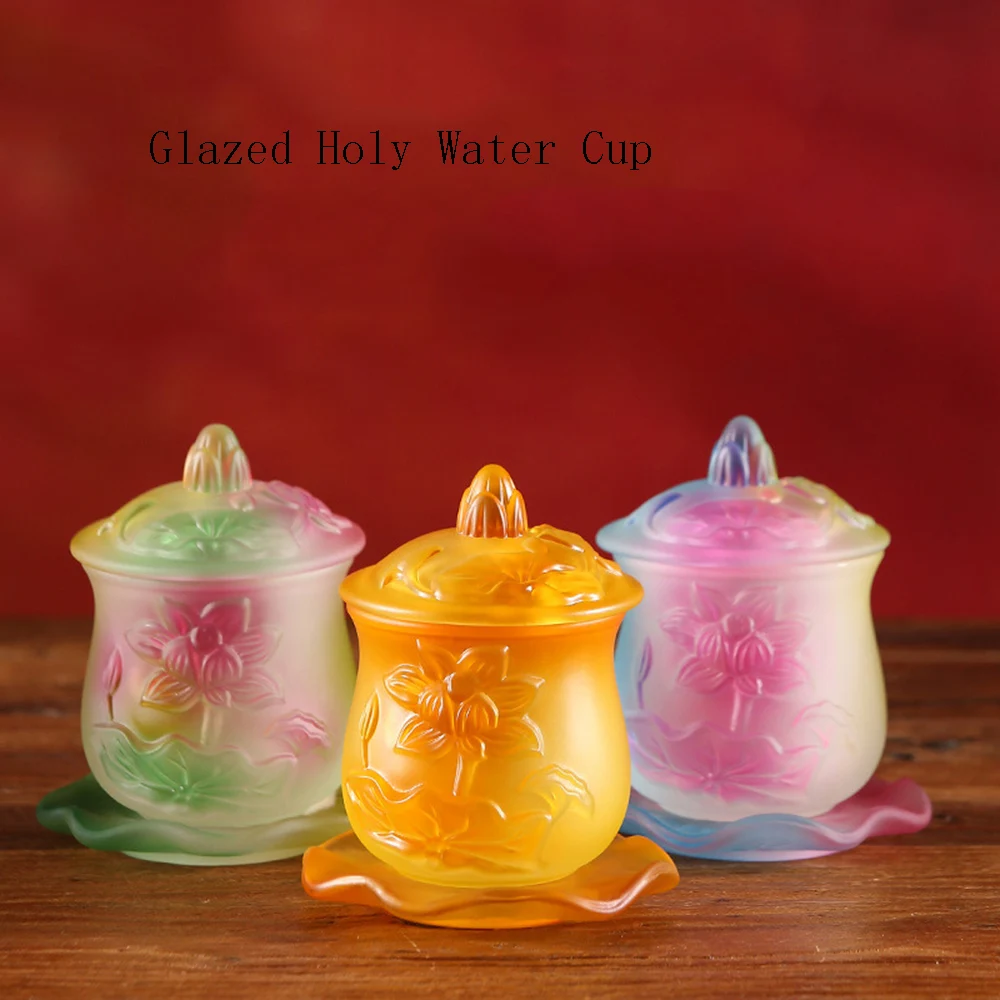 

Altar Supplies Offering Bowl Tibetan Buddhist Water Offering Bowl Glass Lotus Flower Water Cups Meditation Altar Offering Bowl