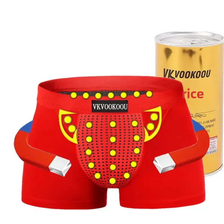 Calzoncillos oficiales auténticos de terapia magnética británica, 48 hilos, imanes bordados, Boxers para hombres, ángulo plano Modal en caja