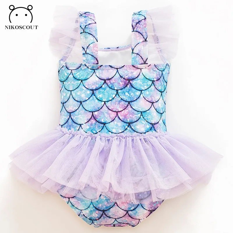 Swimsuit Girl Baby Mermaid Swimsuit Baby Skirt Princess Children's Bikini Beach Vacation Cute