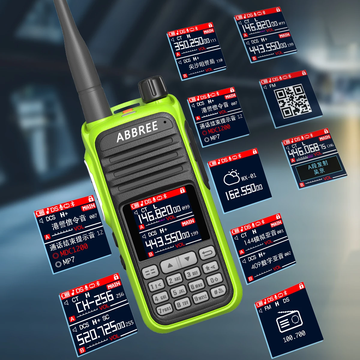 ABBREE AR-730 Full Band Wireless Copy Frequency Air Band Amateur WalkieTalkie Outdoor Intercom UHF VHF Ham Transceiver Traveling Porn Photo Hd