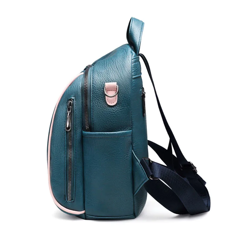 best Stylish Backpacks Women's Backpack Soft Leather Girl School Bag Luxury Brand Travel Backpack Large Capacity Shoulder Bag 2022 New Beige cool backpacks accessories	