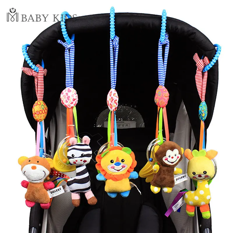 

Newborn Baby Plush Stroller Toys Baby Rattles Mobiles Cartoon Animal Hanging Bell Educational Baby Toys 0-12 Months Speelgoed