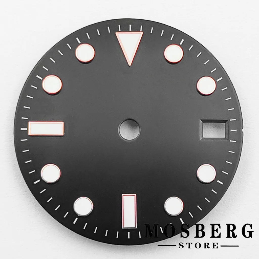 Luminous Multi-Color Watch Dial with Date Window - 28.5mm
