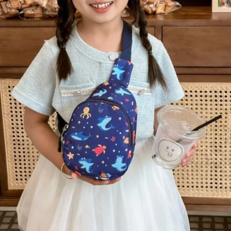 Friends Children Bag Cute Cartoon Dinosaur Car Family Kids Chest Bag Kindergarten Light Crossbody Bags Halloween Christmas Gift