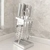Stainless Steel Kitchen Knife Stand Tool Holder Large Capacity Knife Tool Storage Rack Household Utility Knife Holder Organizer 3