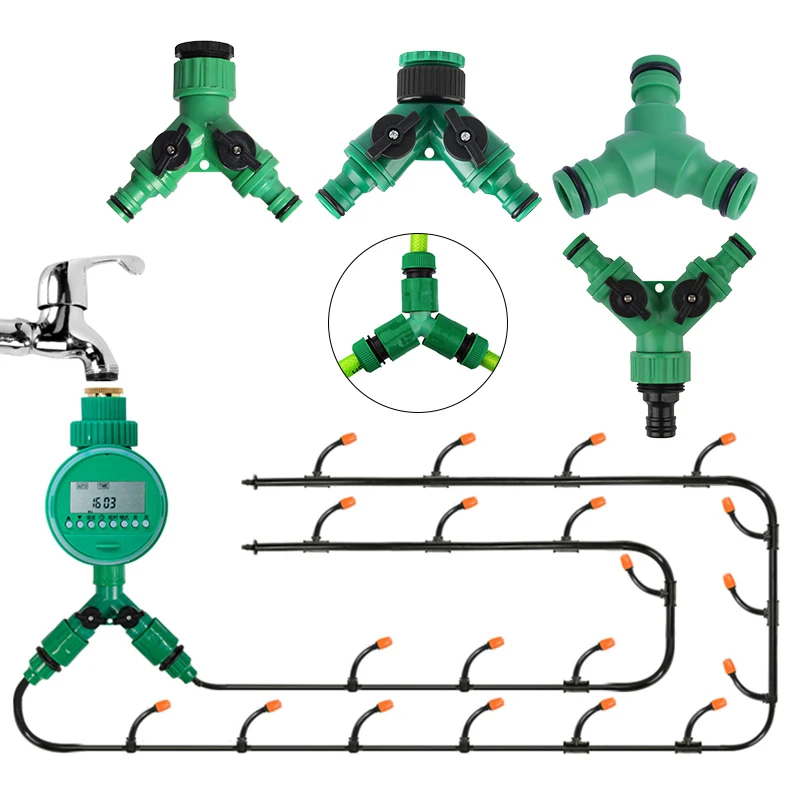 Connecteur en Y pour tuyau d'arrosage, filetage femelle 1/2 3/4