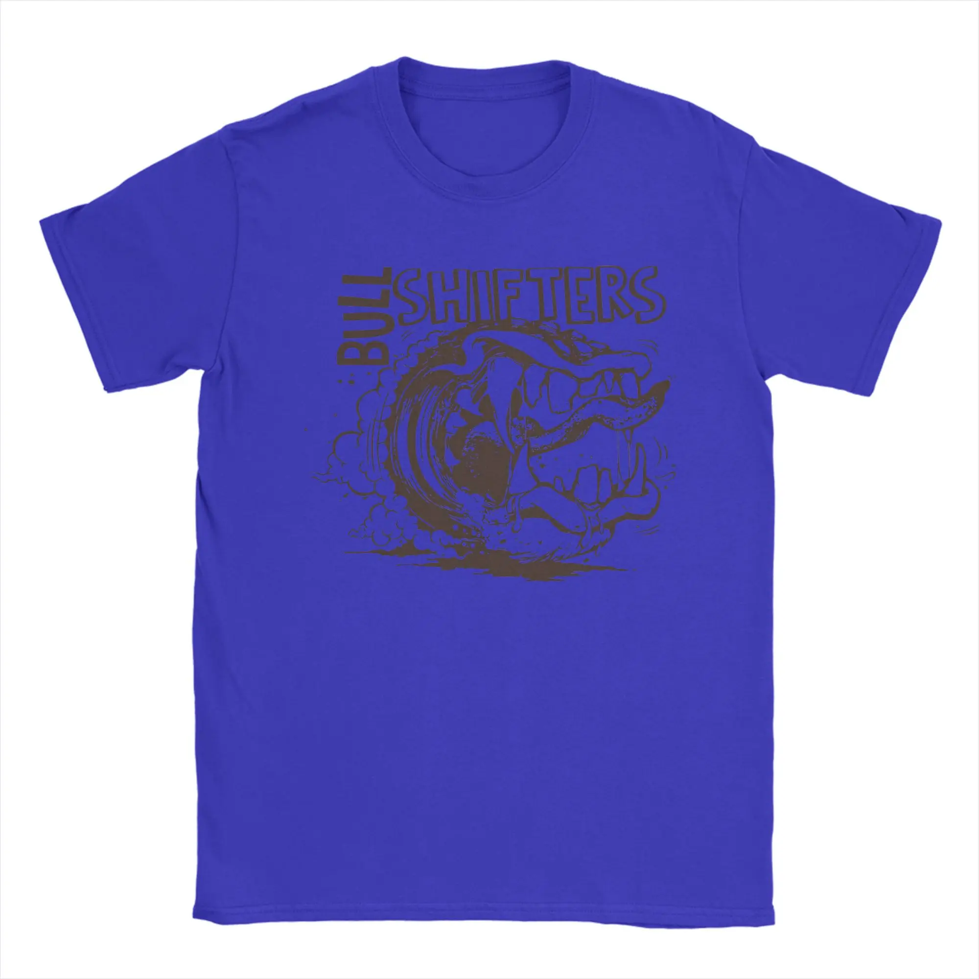 Vintage Bull Shifter Men's Cotton Graphic T-Shirt - Short Sleeve O-Neck Summer Tee