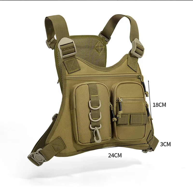Polyester Tactical Molle Chest Rig Vest Bag for Outdoor Sports