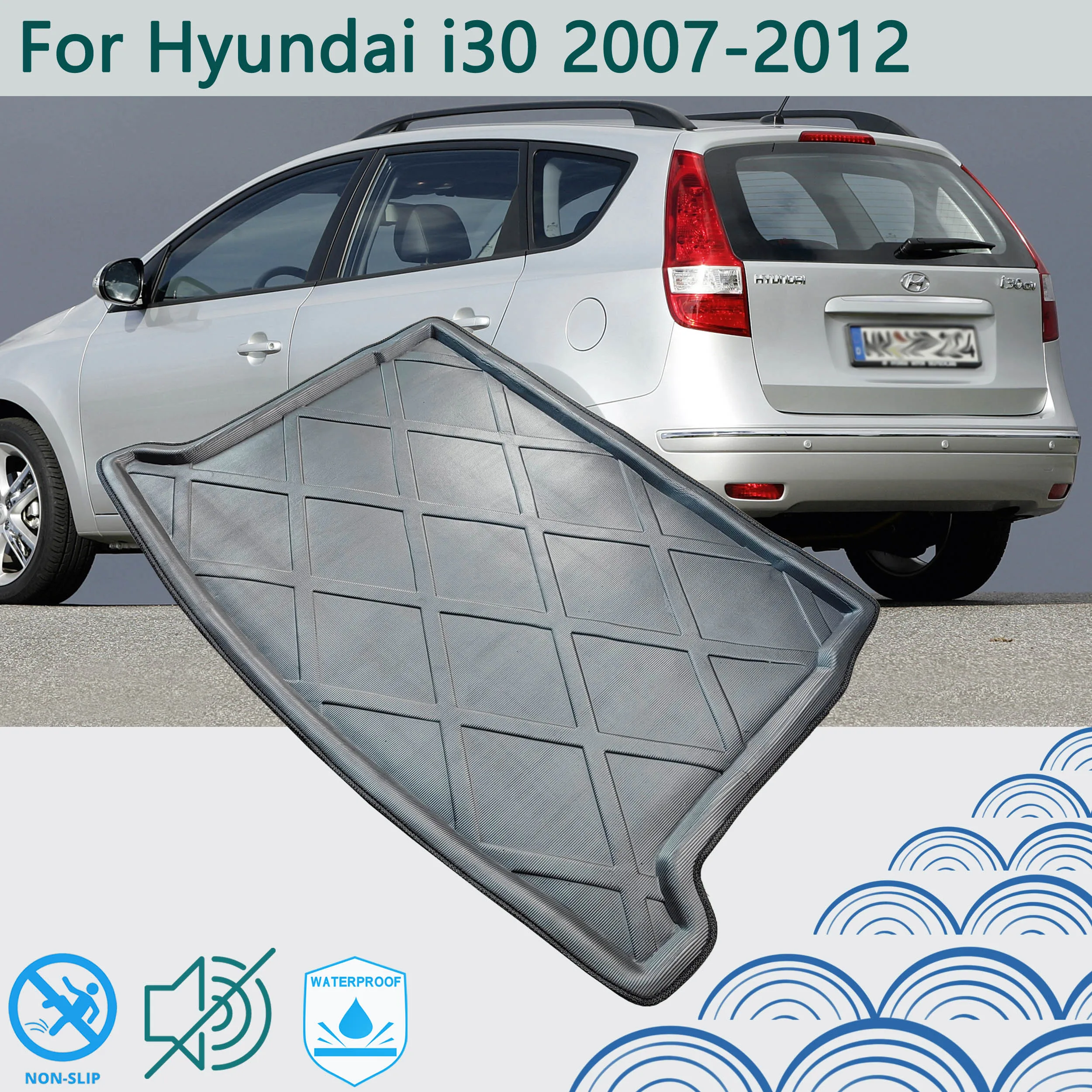 Kofferbakmatten voor Hyundai i30 Kombi 2019-2023 2024 2025, Antikras