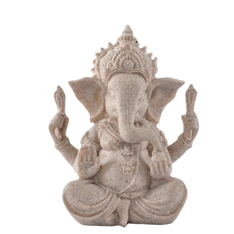 

Home Furnishing handicrafts sandstone resin ganesha crafts India The mascot elephants statues home decore