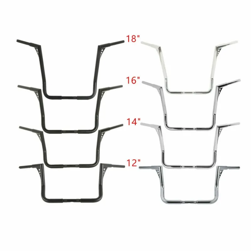 Moto 1-1/4 "12/14/16/18" Ape Gancio Manubrio Per Harley Touring Electra Glid Road King Electra Street Glide 1982-2022