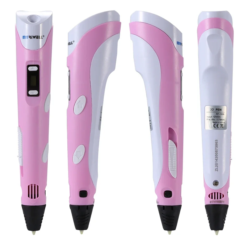 Myriwell Original RP-100B 3D Printing Pen 1.75mm ABS Smart 3D Drawing Pens With Filament LED Display for Kids Gifts